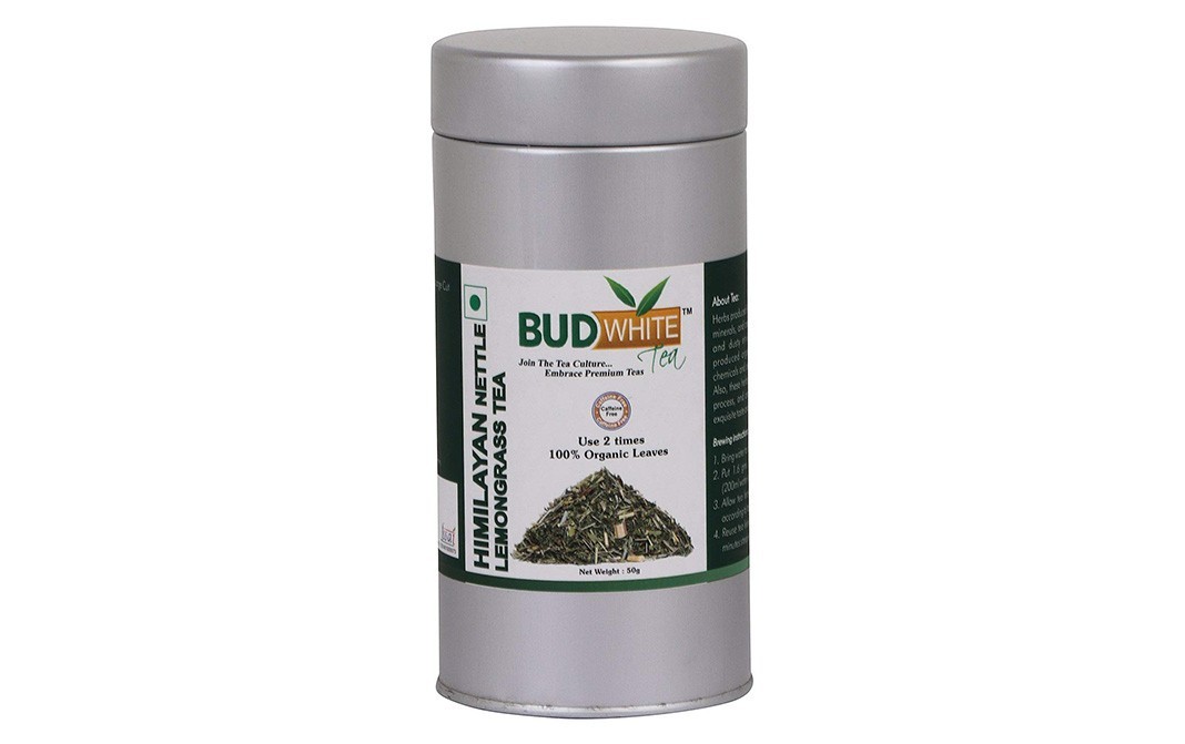Bud White Himalayan Nettle Lemongrass Tea   Tin  50 grams